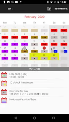 Roster-Calendar android App screenshot 5